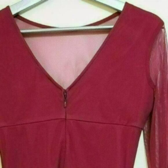 NWT BEBE Illusion Neck Sheer Mesh Overlay Ruched Sexy Cocktail Party Mini Dress - Picture 10 of 12